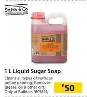 Builders Warehouse Smith & Co. Liquid Sugar Soap-1Ltr offer