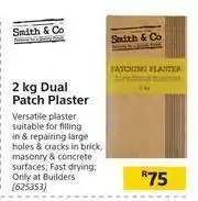 Builders Warehouse Smith & Co Dual Patch Plaster-2Kg offer