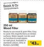 Builders Warehouse Smith & Co. 250ml Wood Filler-Each offer