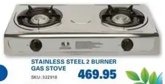 Cashbuild STAINLESS STEEL 2 BURNER GAS STOVE offer