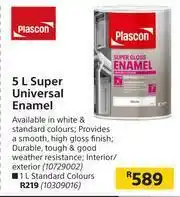 Builders Warehouse Plascon Super Unversal Enamel-5Ltr offer