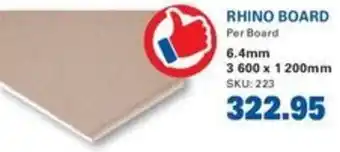 RHINO BOARD offer at Cashbuild