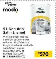 Builders Warehouse Fired Earth Modo Non Drip Satin Enamel-5Ltr offer