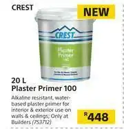 Builders Warehouse Crest Plastre Primer 100-20Ltr offer