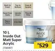 Builders Warehouse Fired Earth Inside Out Matt Super Acrylic-10Ltr offer