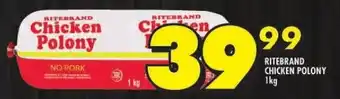 Shoprite RITEBRAND CHICKEN POLONY 1kg offer