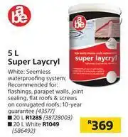 Builders Warehouse abe Super Laycryl-5Ltr offer
