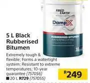 Builders Warehouse Fired Earth Damp X Black Rubberised Bitumen-5Ltr offer