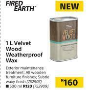 Builders Warehouse Fired Earth 1L Velvet Wood Weatherproof Wax offer