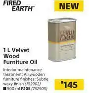 Fired Earth 1L Velvet Wood Furniture Oil