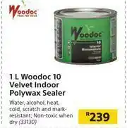 Builders Warehouse Woodoc 10 Velvet Indoor Polywax Sealer-1L offer