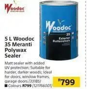 Builders Warehouse Woodoc 35 Meranti Polywax Sealer-5L offer