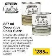Builders Warehouse Rust Oleum Decorative Chalk Glaze-887ml Each offer