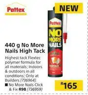 Builders Warehouse Pattex No More Nails High Tack-440g offer