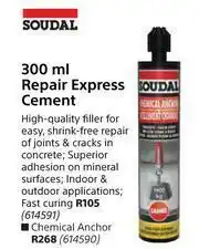 Builders Warehouse Soudal 300ml Repair Express Cement offer