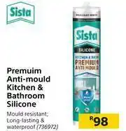 Builders Warehouse Sista Premium Anti Mould Kitchen & Bathroom Silicone offer
