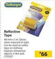 Builders Warehouse Sellotape Reflective Tape-48mm x 1m offer