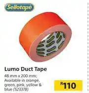 Builders Warehouse Sellotape Lumo Duct Tape-48mm x 200mm offer