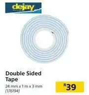 Dejay Double Sided Tape-24mm x 1m x 3mm