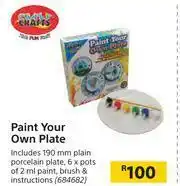 Builders Warehouse Crazy Crafts Paint Your Own Plate offer