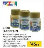 Acrilex 37ml Fabric Paint-Each
