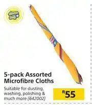 Builders Warehouse Clean Day 5 Pack Assorted Microfibre Cloths offer