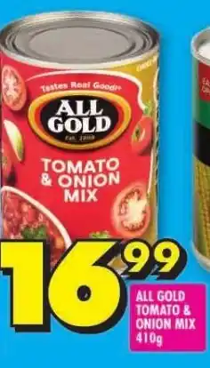 Shoprite ALL GOLD TOMATO & ONION MIX 410g offer