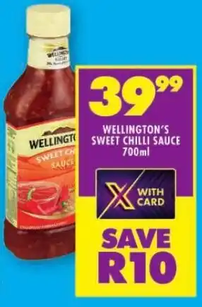 Shoprite WELLINGTON'S SWEET CHILLI SAUCE 700ml offer