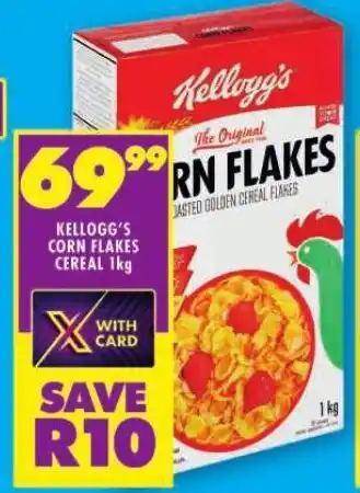 Shoprite KELLOGG'S CORN FLAKES CEREAL 1kg offer