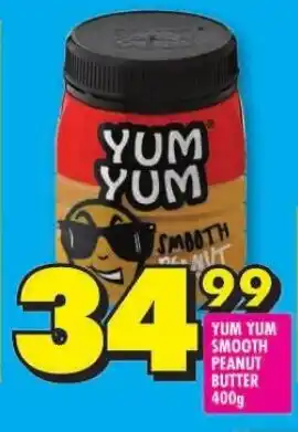 Shoprite YUM YUM SMOOTH PEANUT BUTTER 400g offer
