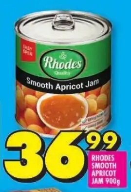 Shoprite RHODES SMOOTH APRICOT JAM 900g offer