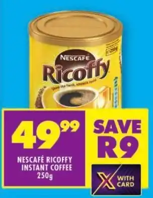 Shoprite NESCAFÉ RICOFFY INSTANT COFFEE 250g offer