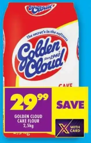 Shoprite GOLDEN CLOUD CAKE FLOUR 2,5kg offer