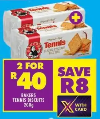 Shoprite BAKERS TENNIS BISCUITS 200g offer