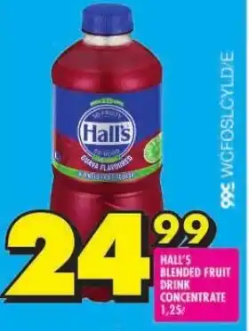HALL'S BLENDED FRUIT DRINK CONCENTRATE 1,25L