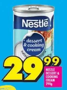 Shoprite Nestle Dessert & Cooking Cream 290g offer