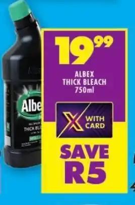 Shoprite ALBEX THICK BLEACH 750ml offer