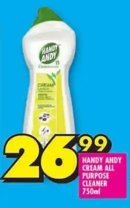 Shoprite HANDY ANDY CREAM ALL PURPOSE CLEANER 750ml offer
