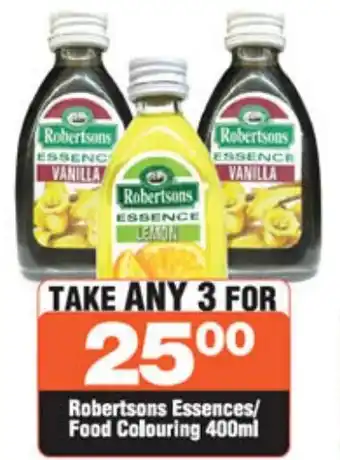 Check Star Robertsons Essences/ Food Colouring 400ml offer