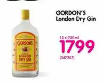 Makro’s liquor Gordon's London Dry Gin 12 x 750ml offer