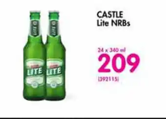 Makro’s liquor Castle Lite NRBs 24 x 340ml offer