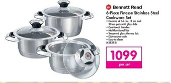 Makro Bennett Read 6-Piece Finesse Stainless Steel Cookware Set offer