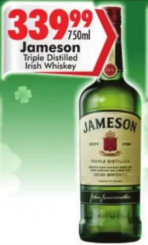 Jameson Triple Distilled Irish Whiskey
