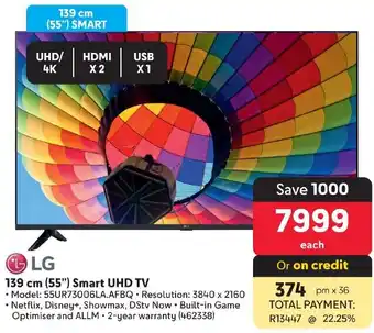 Makro LG 139 cm (55") Smart UHD TV offer