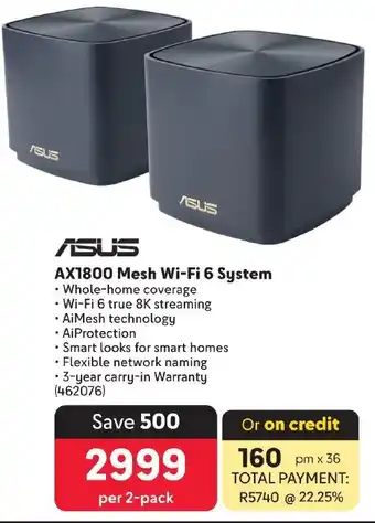 Makro ASUS AX1800 Mesh Wi-Fi 6 System offer