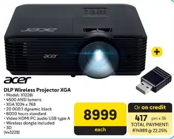 Makro acer DLP Wireless Projector XGA offer