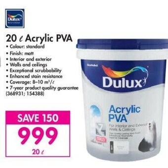 Makro Dulux 20L Acrylic PVA offer