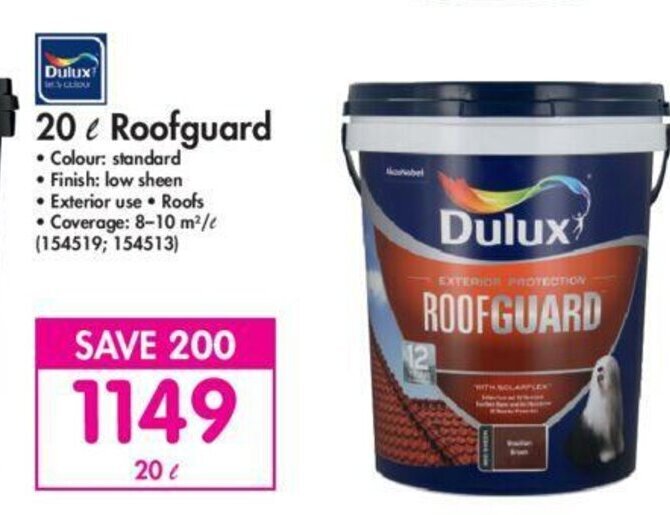 Dulux 20L Roofguard offer at Makro