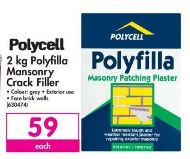 Polycell 2kg Polyfilla Mansonry Crack Filler offer at Makro
