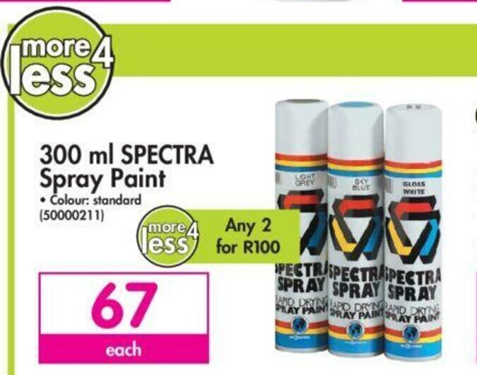 300ml Spectra Spray Paint offer at Makro